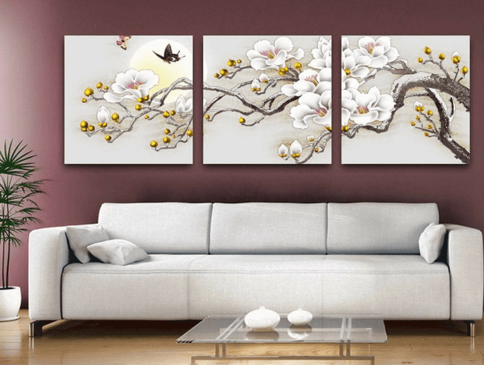 Bạn cũng có thể lựa chọn những bức tranh treo tường đẹp, hợp với nội thất