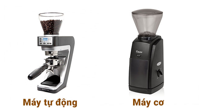 máy xay cơ và máy xay tự động
