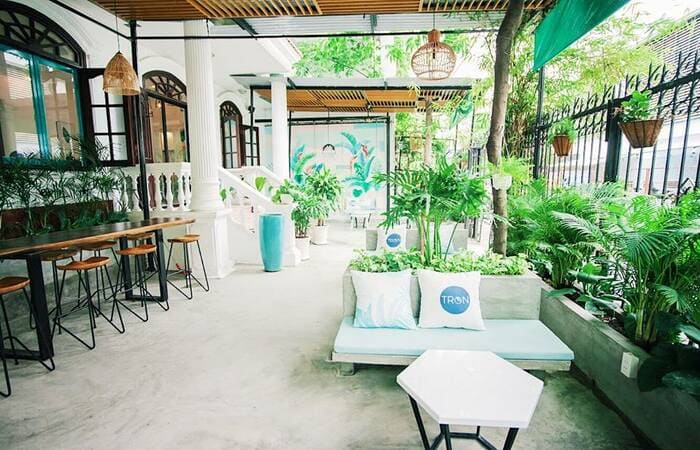 Thiết kế tươi xanh của Tròn Bistro