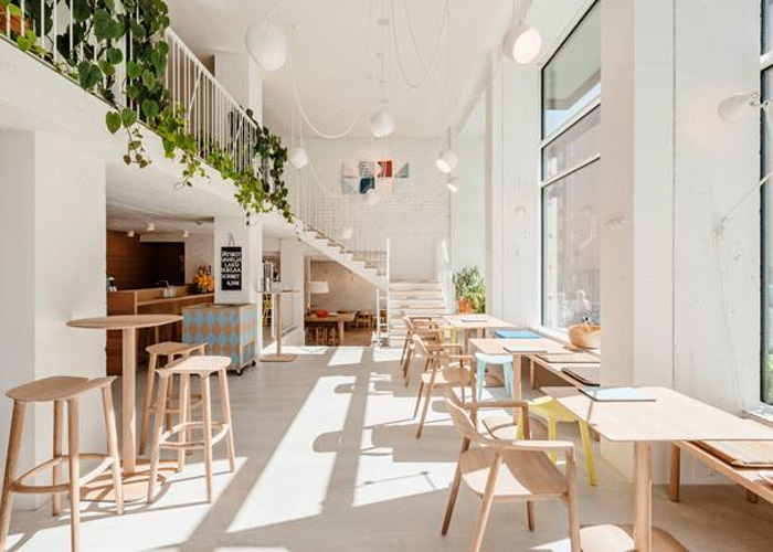 Quán cafe trang trí theo phong cách Scandinavian